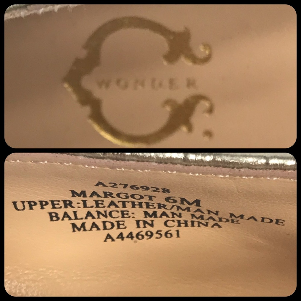 C Wonder Gold Leather Espadrilles - Picture 8 of 8